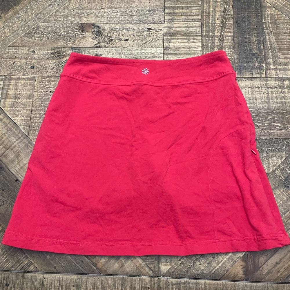 Women’s Red Knit Skort Shorts - Picture 4 of 8